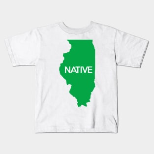 Illinois Native IL Green Kids T-Shirt